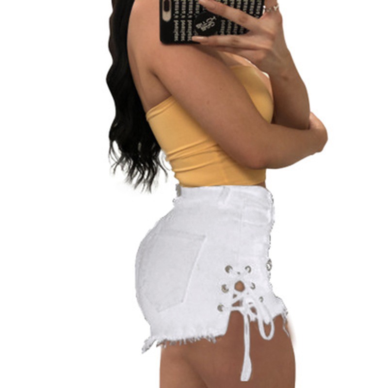 Y2k Women's Shorts Low Rise Mi - Shorts Denim Frayed ulasan dan harga